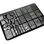 Пластина для стемпінга велика RichColor Max Print 01