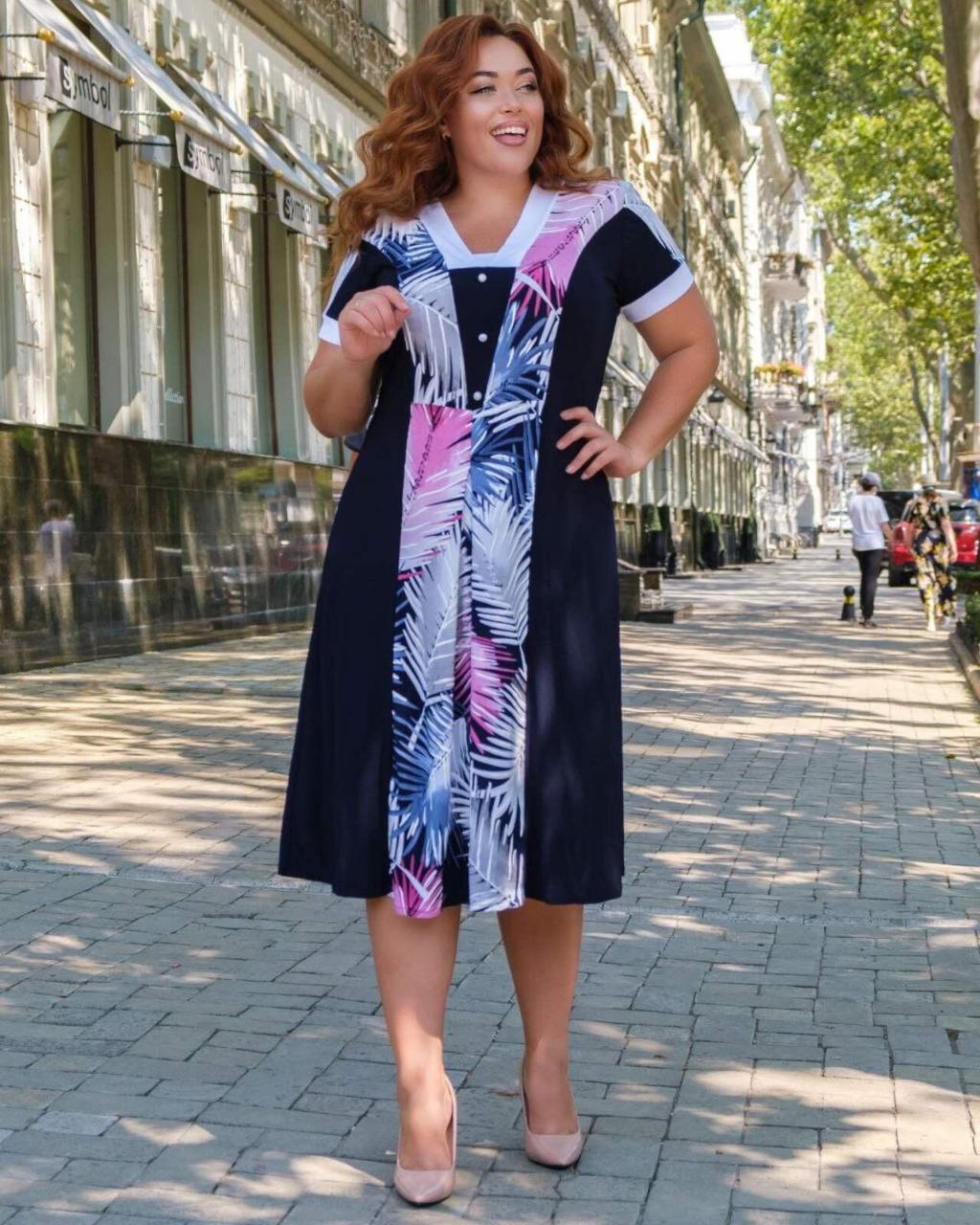 Стильна жіноча сукня, тканина "Трикотаж Масло" 54, 56, 58, 60 розмір 54