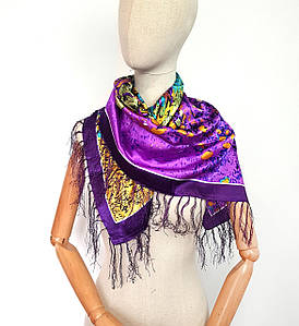 Хустка шовкова середня Рафаєла бузкова