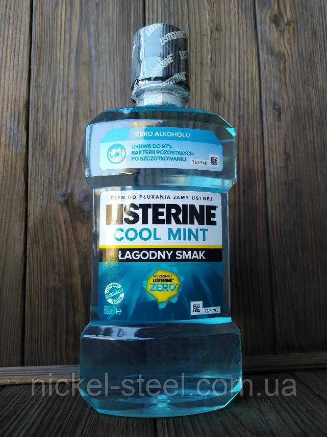 Ополіскувач для рота Listerine Cool Mint з м'яким смаком 500 мл