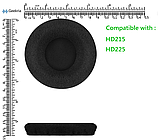 Амбушури накладки для навушників Sennheiser HD215 Матеріал Велюр, фото 3