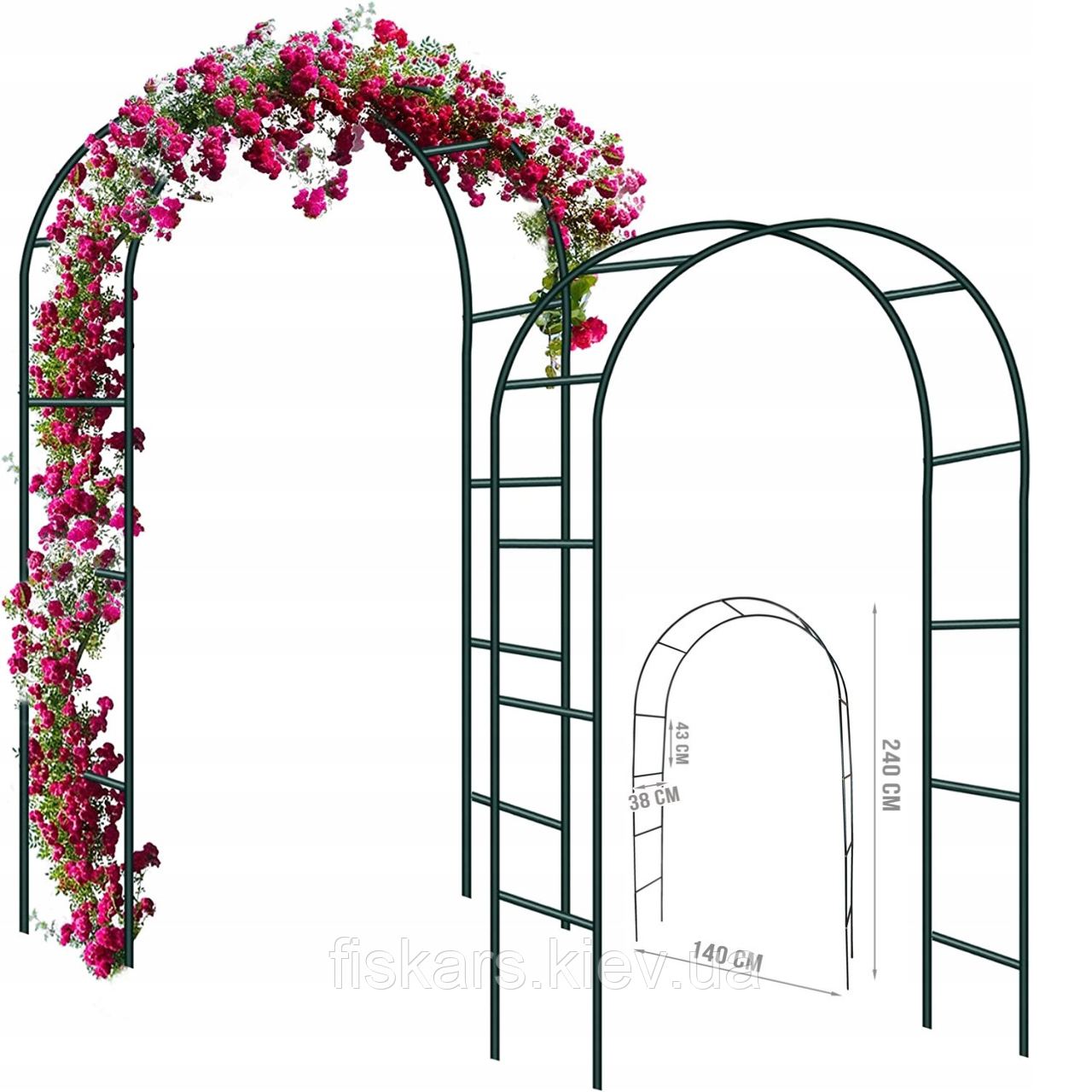 Садовая арка опора Пергола для роз и цветов 240 х 140 см Gardlov (1719 ...