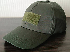 Кепка чоловіча для військовослужбовців хакі з липучкою під нашивки та шеврони з тканини Грета