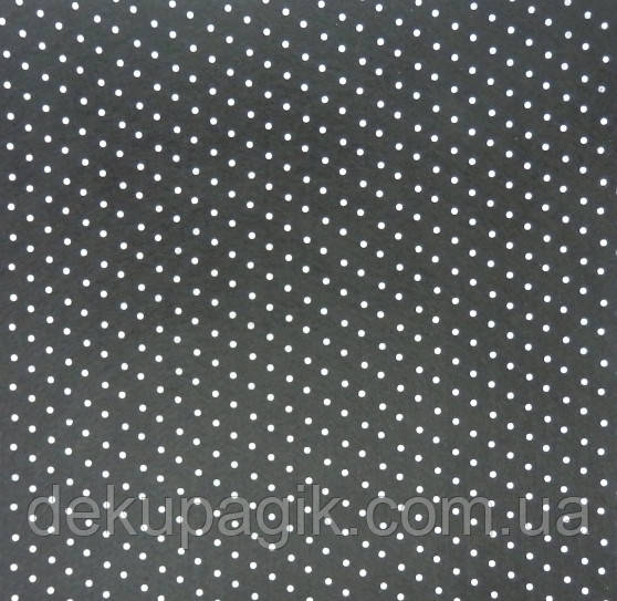 Фетр для рукоділля 1мм, чорний горошком, 30х30см, фото 1