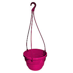Пластиковий підвісний горщик рожевий 3,7 л 23х13,5 см