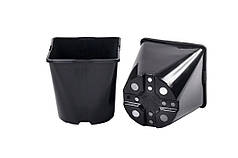 Горщик для розсади квадратно-круглий 2 л 14х14х14 см