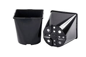 Горщик для розсади квадратно-круглий 3 л 15,7х15,7х16 см, фото 1