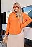 Легка жіноча блуза з довгими рукавами великих розмірів, фото 8