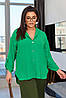 Легка жіноча блуза з довгими рукавами великих розмірів, фото 6
