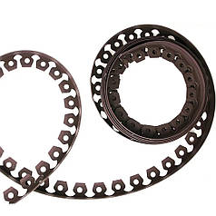 Бордюрна стрічка для газону Gartec Універсальна коричнева 34 мм 10 м із комплектом кілочків