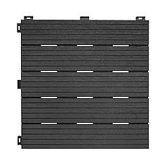 Модульне покриття для тераси MultyHome Cosmopolitan темно-сіре 30х30 см