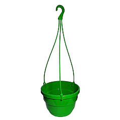 Пластиковий підвісний горщик салатовий 3,7 л 23х13,5 см