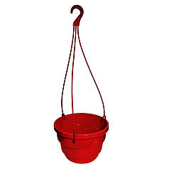 Пластиковий підвісний горщик червоний 3,7 л 23х13,5 см