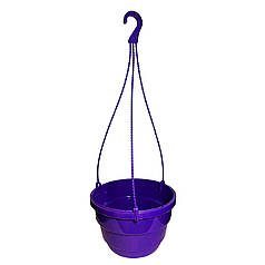 Пластиковий підвісний горщик фіолетовий 3,7 л 23х13,5 см