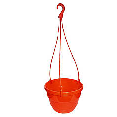Пластиковий підвісний горщик оранжевий 3,7 л 23х13,5 см