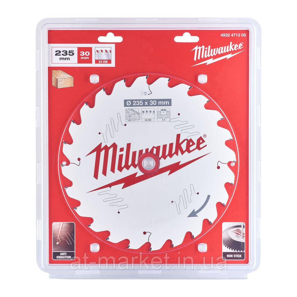 Диск пиляльний PFTE MILWAUKEE, Ø235х30х2,4мм, 24 зуб.