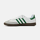 Кросівки жіночі білі Adidas Samba White Green (11422), фото 6