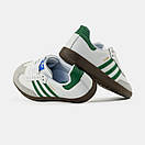 Кросівки жіночі білі Adidas Samba White Green (11422), фото 5