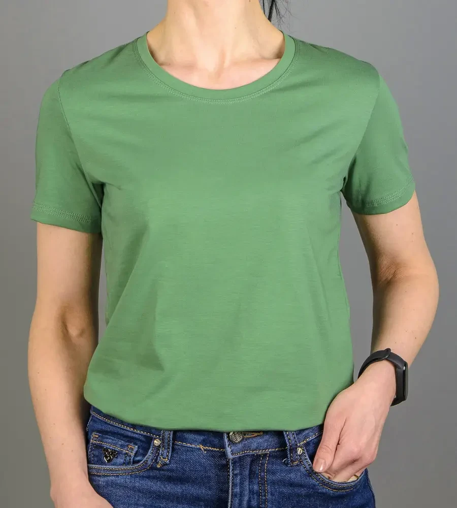 Футболка жіноча Однотонна Оливковий 2300ж, XXL (1шт), фото 1
