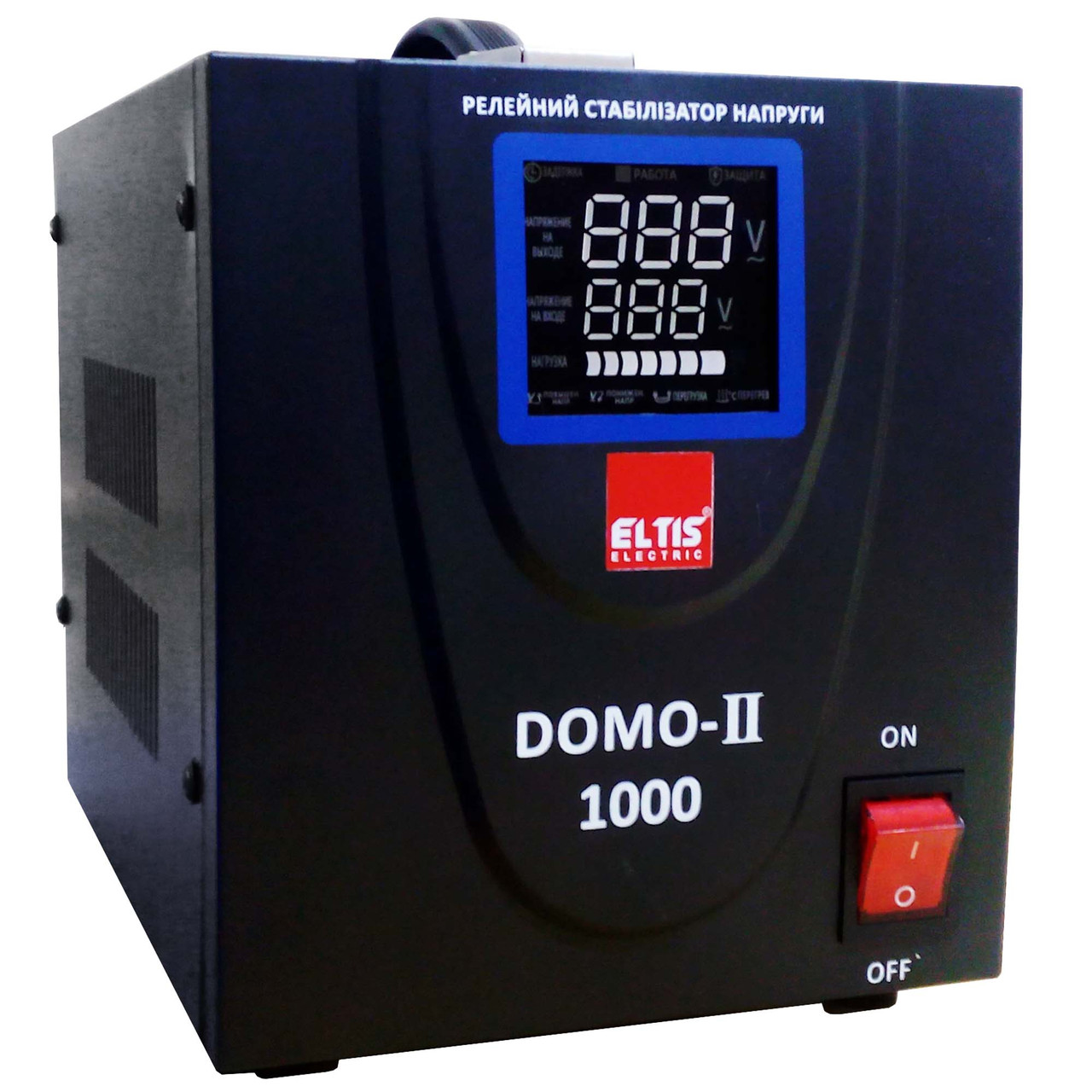 DOMO-II-TLD-1000VA LED цифровий cтабілізатор напруги 1000ВА 1-фазний Eltis Electric