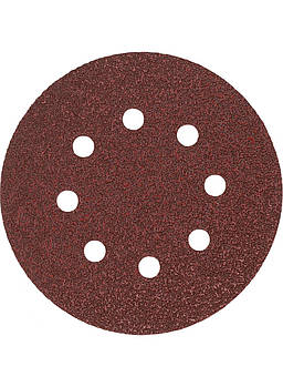 Шліфувальний папір MILWAUKEE O125/8 HL, зерно 180, (10шт)