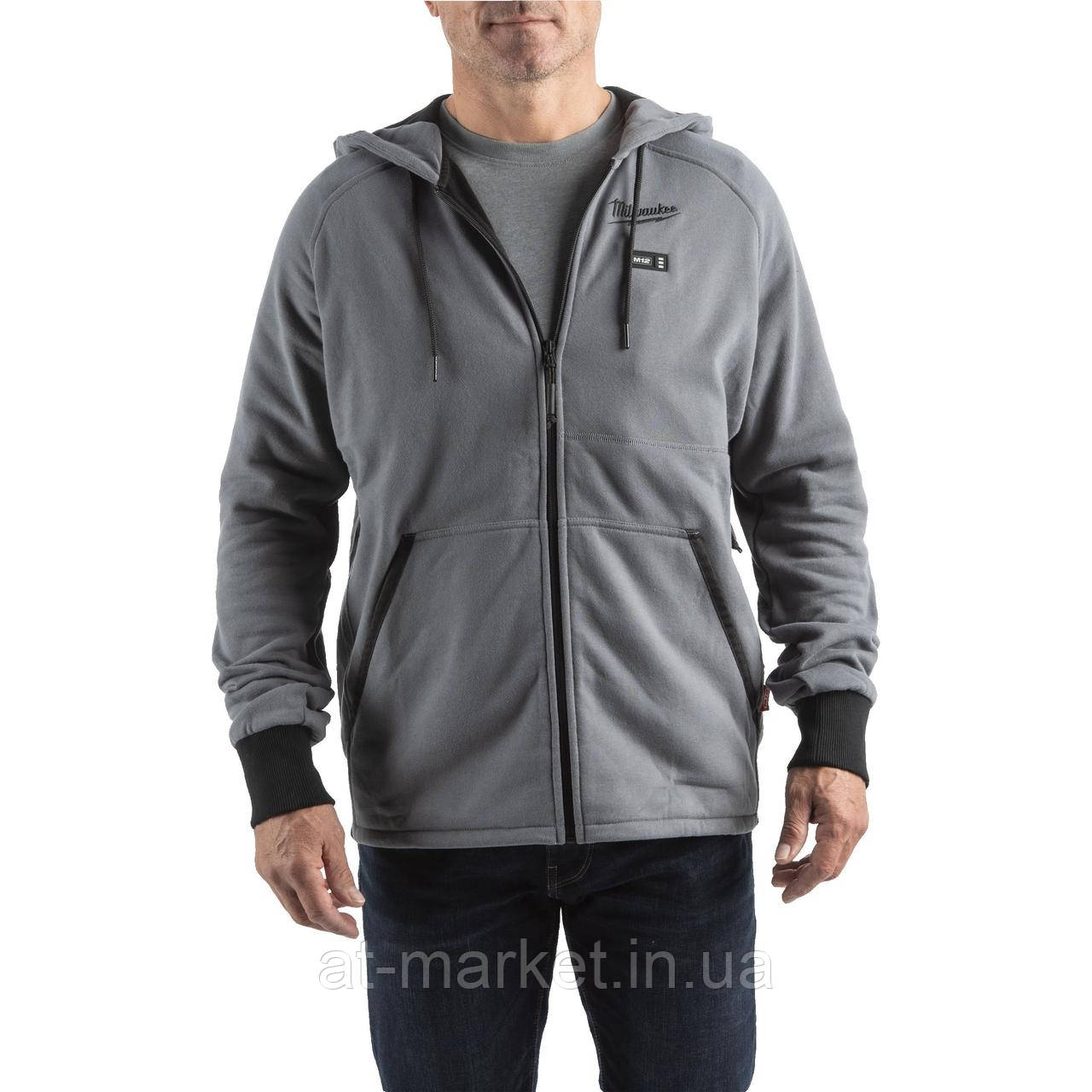 Толстовка з підігрівом MILWAUKEE, M12 HHGREY4-0 (S), сіра (розмір S), фото 1