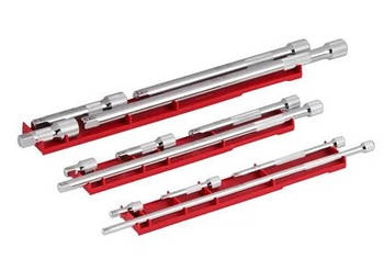 Набір подовжувачів хромованих для головок ¼” MILWAUKEE, (4шт)