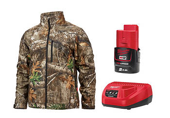 Куртка з підігрівом MILWAUKEE, M12 HJCAMO6-201(S), камуфляжна (розмір S) (+зар.пр., 1 акум.Х 2Аг)