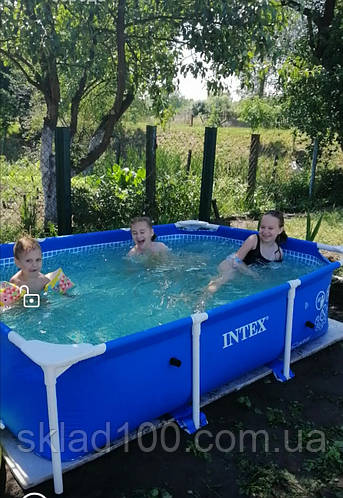 Бассейн каркасный Intex прямоугольный для дома дачи интекс сборный ...