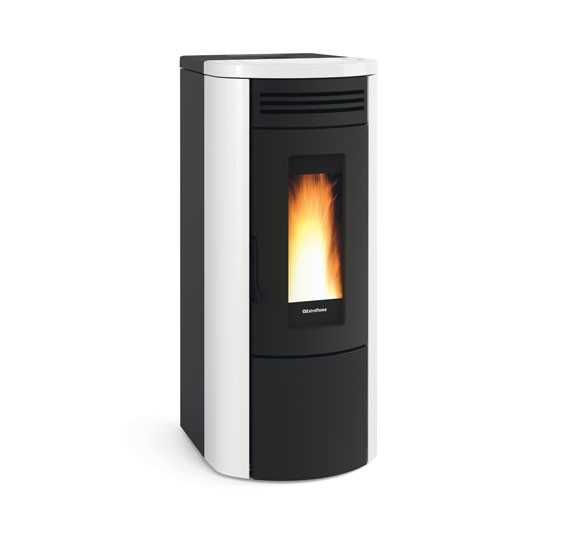 Герметична пелетна піч-камін із водяним контуром NORDICA Costanza Idro white — 17 кВт, фото 1