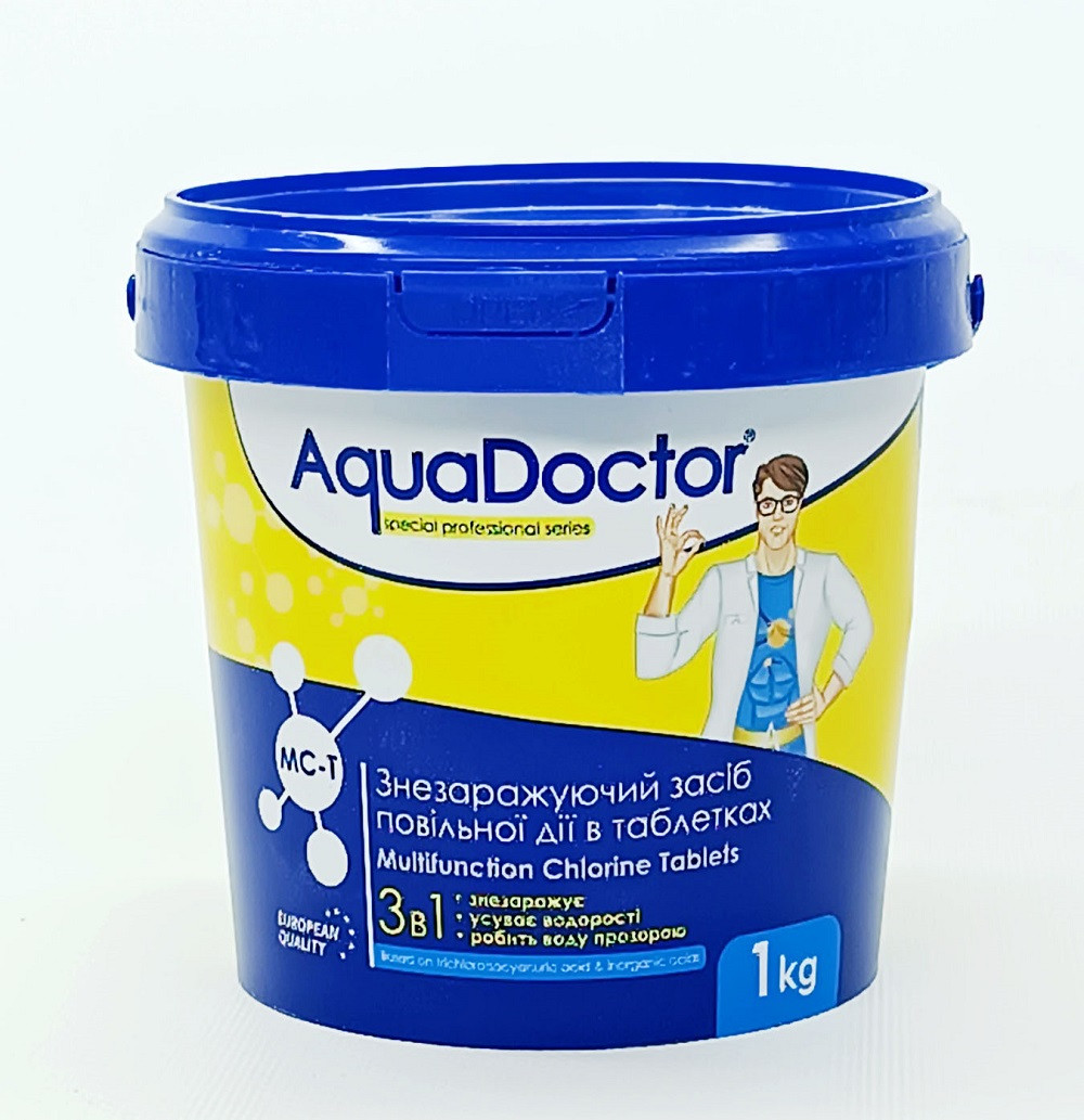 Хімія для басейну Aquadoctor знезаражувальний засіб повільної дії в таблетках 1 кг MC-T 2052024