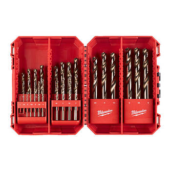 Набір свердел по металу HSS-Co 25 предметів MILWAUKEE, пластиковий кейс