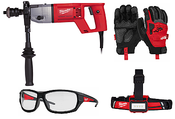 Дриль для сухого алмазного буріння MILWAUKEE DD2-160XE, (1500Вт, 2 швидкісті, кейс) PROMO 2024