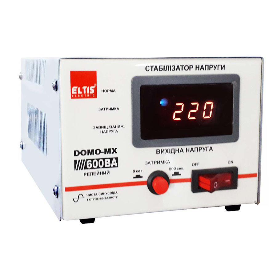 DOMO-MХ-600VA стабілізатор напруги (для холодильника) 1-фазний Eltis Electric