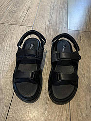 STTOPA Розмір 36-23,5 см. Босоніжки підліткові для дівчинки чорні