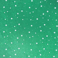 Фетр для рукоделия 1мм, зеленый со звездами, 30х30см