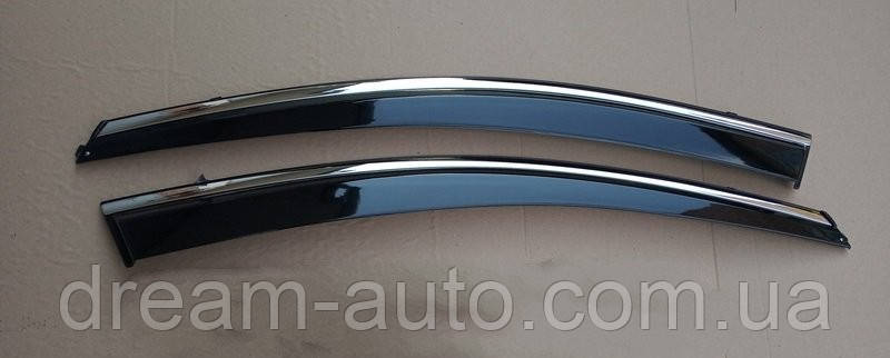 Дефлектори вікон BMW 5 SERIES F18 Long F10 2011-2017 з хром молдингом