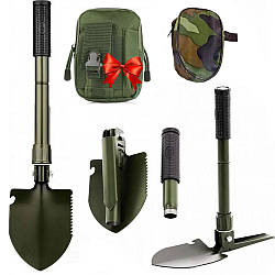 Саперна лопата 5в1 + Подарунок Сумка на пояс A50 / Тактична саперна лопата / Розбірна лопата
