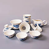 Фарфоровий розписний чайний набір на 14 предметів, фото 2