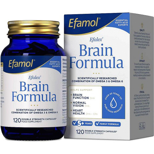 NEW! Подвійна сила, Efamol Efalex Brain Formula/Ефамол Ефалекс Бреїн формула 120 капс. Оригінал! Англія. BX012, фото 1