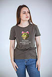 Жіноча футболка. Друк на футболці. Футболка зі змійкою та бантиком, фото 4