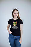 Жіноча футболка. Друк на футболці. Футболка зі змійкою та бантиком, фото 3
