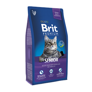 Сухий корм Brit Premium Senior для літніх кішок 8КГ