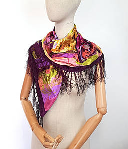 Хустка шовкова середня Рафаєла фіолетовий