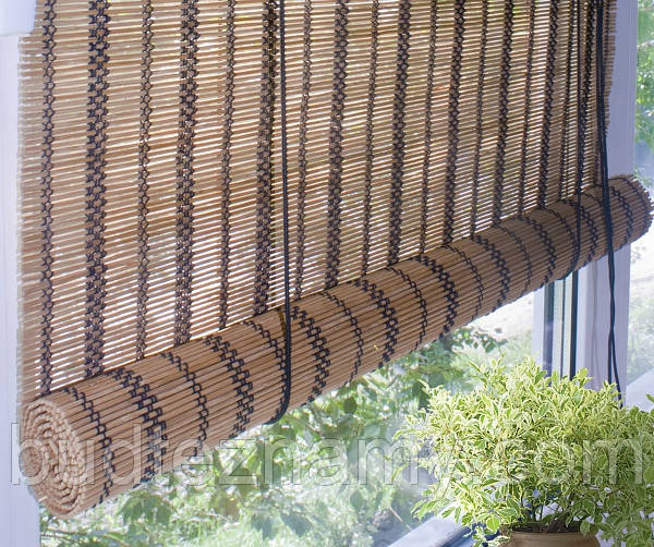 Бамбуковые роллеты, бамбуковые рулонные шторы в ассортименте расцветок. - фото 2 - id-p365239736