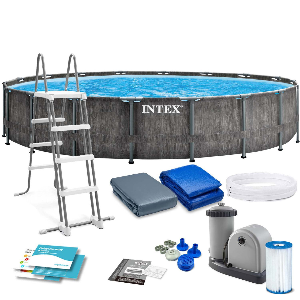 Intex Басейн каркасний 26744 NP (1) сходи, насос-фільтр, в коробці