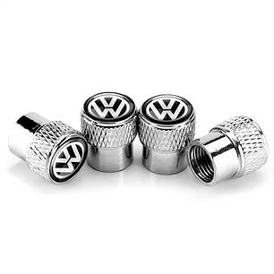 Ковпачки на ніпель для Фольксваген Rif Metal Silver Volkswagen (4 шт.), фото 1