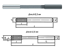 Розвертки машинні з циліндричним хвостовиком