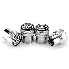 Ковпачки на ніпель з лого Тойота Alitek Rif Metal Silver Toyota (4 шт.)