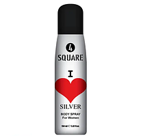 Жіночий дезодорант-спрей 4 SQUARE Silver, 150 мл  (CAROLINA HERRERA - 212 NYC)